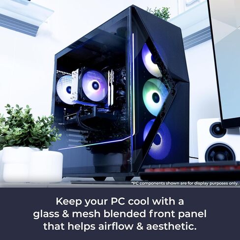 iBUYPOWER Slate 8 MESH Gaming PC Computer Desktop SMI7N47S01 (Intel Core i7 14700F CPU, NVIDIA GeForce RTX 4070 Super 12GB GPU, 16GB DDR5 Non-RGB 5200MHz RAM, 2TB NVMe, WiFi Ready, Windows 11 Home) in Saudi Arabia