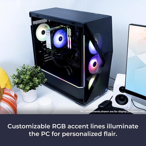 iBUYPOWER Slate 8 MESH Gaming PC Computer Desktop SMI7N47S01 (Intel Core i7 14700F CPU, NVIDIA GeForce RTX 4070 Super 12GB GPU, 16GB DDR5 Non-RGB 5200MHz RAM, 2TB NVMe, WiFi Ready, Windows 11 Home) in Saudi Arabia