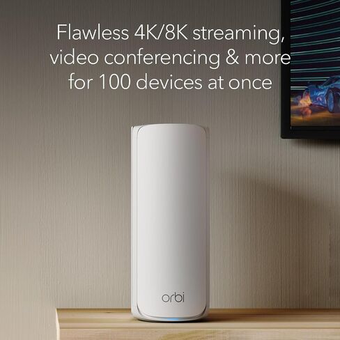 NETGEAR Orbi 770 Series Tri-Band WiFi 7 Mesh System (RBE773) - Router + 2 Satellite Extenders - Covers up to 8,000 sq. ft., 100 Devices - 2.5 Gig Internet Port - BE11000 802.11be (up to 11Gbps) in Saudi Arabia