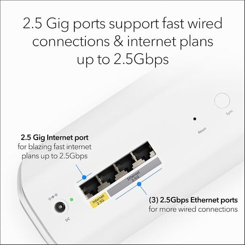NETGEAR Orbi 770 Series Tri-Band WiFi 7 Mesh System (RBE773) - Router + 2 Satellite Extenders - Covers up to 8,000 sq. ft., 100 Devices - 2.5 Gig Internet Port - BE11000 802.11be (up to 11Gbps) in Saudi Arabia