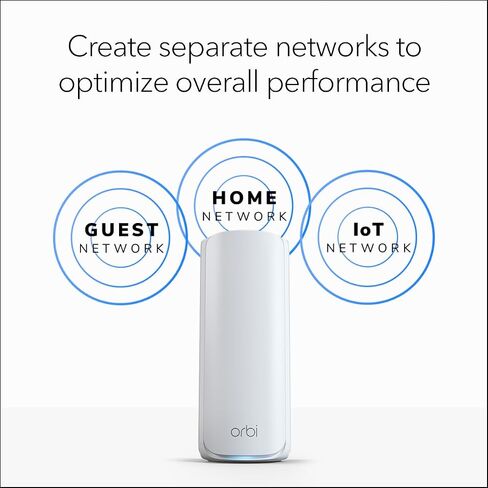 NETGEAR Orbi 770 Series Tri-Band WiFi 7 Mesh System (RBE773) - Router + 2 Satellite Extenders - Covers up to 8,000 sq. ft., 100 Devices - 2.5 Gig Internet Port - BE11000 802.11be (up to 11Gbps) in Saudi Arabia
