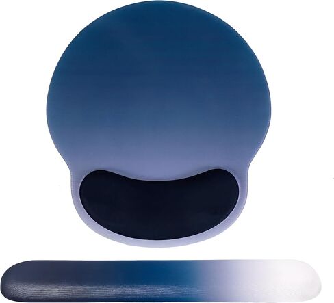 LILASOL Ergonomic Mouse Pad with Wrist Rest and Keyboard Support - Gel Memory Foam Desk Pads for Typing, Gaming, Laptop, and Office - Non-Slip Base for Carpal Tunnel Relief, Computer Accessories in Saudi Arabia