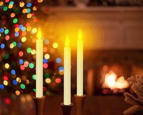 Christmas Window Candles with Remote Timer, Flameless Taper Candles with Suction Cups and Magnetic Base Battery Operated Flickering Candles for Christmas Halloween Decoration (9 Pack) in Saudi Arabia