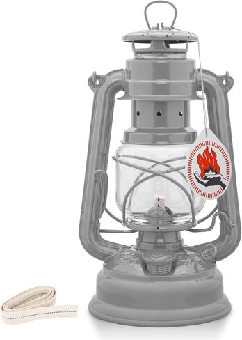 Feuerhand Outdoor Kerosene Fuel Lantern, German Made Weather Resistant Baby Special 276 Galvanized Hurricane Lamp for Camping or Patio, 10 Inches, Unpainted in Saudi Arabia
