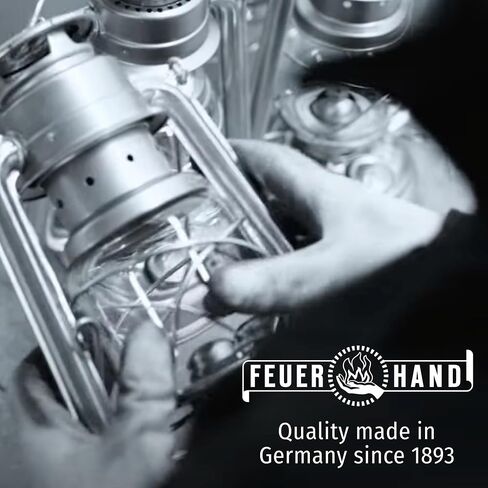 Feuerhand Outdoor Kerosene Fuel Lantern, German Made Weather Resistant Baby Special 276 Galvanized Hurricane Lamp for Camping or Patio, 10 Inches, Unpainted in Saudi Arabia