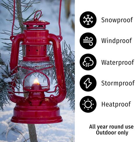 Feuerhand Outdoor Kerosene Fuel Lantern, German Made Weather Resistant Baby Special 276 Galvanized Hurricane Lamp for Camping or Patio, 10 Inches, Unpainted in Saudi Arabia