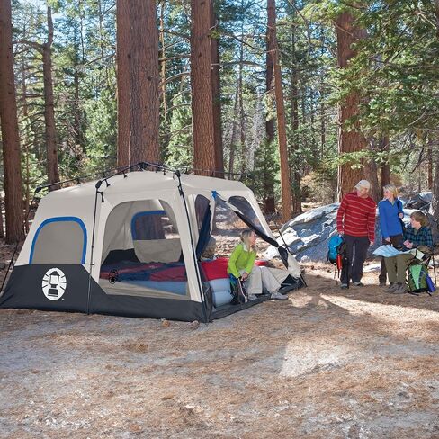 Coleman Cabin Tent with 1-Minute Setup, 4/6/8/10 Person Instant Tent with Weatherproof Floor, Pre-Attached Poles, Air Vent, & Carry Bag in Saudi Arabia