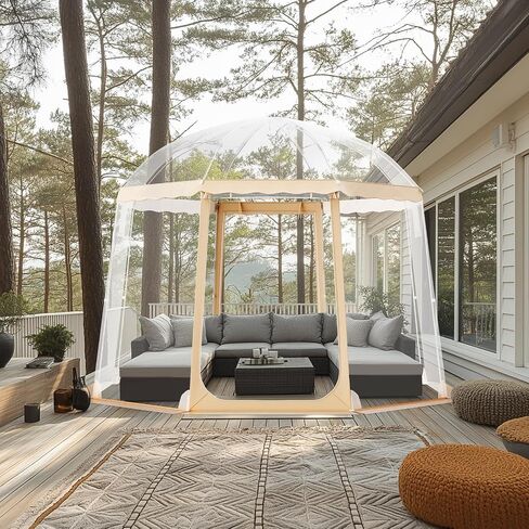 VEVOR Upgraded Pop Up Bubble Tent for 4-8 People, Need Simple Assembly - 10x10ft Instant Outdoor Clear Bubble Tent Dome, Weatherproof Clear Tent Shelter for Outdoor Activities, Events, and Parades in Saudi Arabia