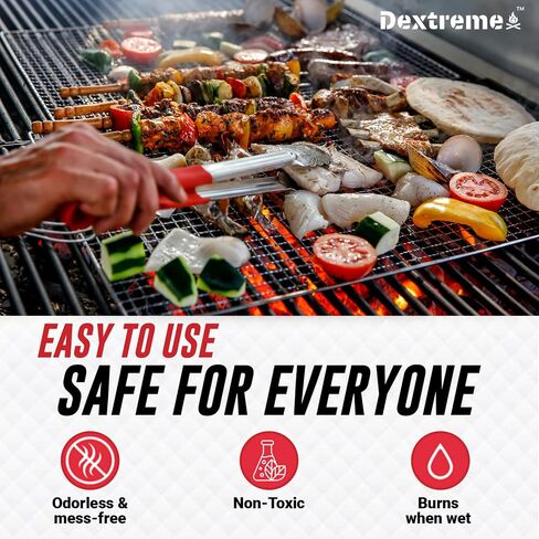 Dextreme Fire Starter Pack of 144/48 Natural Fire Starters Cubes for Campfires, Charcoal, BBQ, Grill Pit, Fireplace, Wood Stoves, Smokers and Camping - Easy to Ignite and Non Toxic… (48 Squares) in Kuwait