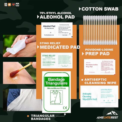 Survival Kits, 174Pcs Survival Gear First Aid Kit IFAK with Molle System Essential Camping Gear Emergency Medical Supplies for Car Fishing Hunting Outdoor Adventure in Saudi Arabia