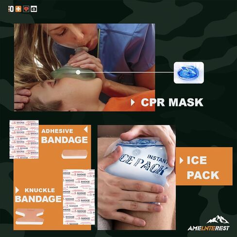 Survival Kits, 174Pcs Survival Gear First Aid Kit IFAK with Molle System Essential Camping Gear Emergency Medical Supplies for Car Fishing Hunting Outdoor Adventure in Saudi Arabia