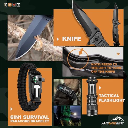 Survival Kits, 174Pcs Survival Gear First Aid Kit IFAK with Molle System Essential Camping Gear Emergency Medical Supplies for Car Fishing Hunting Outdoor Adventure in Saudi Arabia