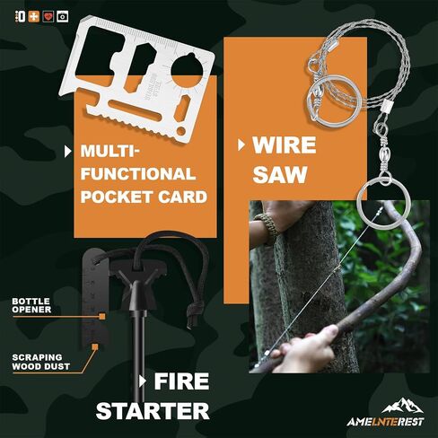 Survival Kits, 174Pcs Survival Gear First Aid Kit IFAK with Molle System Essential Camping Gear Emergency Medical Supplies for Car Fishing Hunting Outdoor Adventure in Saudi Arabia