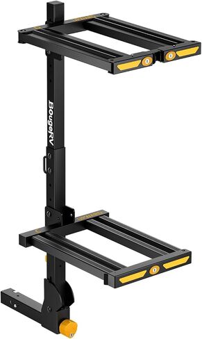 BougeRV Hitch Ski Snowboard Rack with Security Lock Folding and Tilting for Trunk Access Fit for 2" Receiver, Max Load 6 Pairs of skis or 4 Snowboards in Saudi Arabia