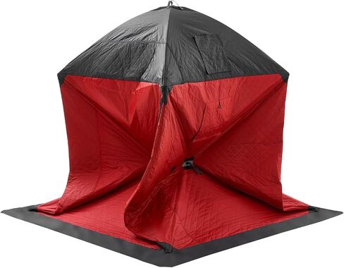 VEVOR Portable Pop-Up Ice Fishing Tent, 1-8 Person Insulated Ice Shelter, Large Fishing Area, Hub-Style Ice Shanty for Winter Fishing, Waterproof Oxford Ice Cube with Anchors/Ropes/Carrying Bag in Saudi Arabia