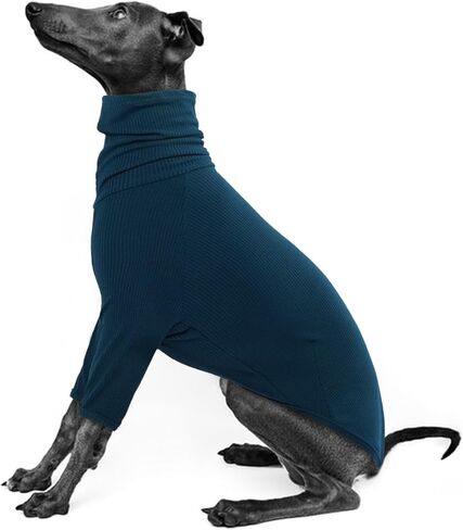 IECOii Greyhound Jumpsuit, Greyhound Coats Greyhound Pullover Sweater Turtleneck,Greyhound Pajamas for Large Dogs,Fall Winter Sweaters for Italian Greyhound,Thermal Greyhound Clothes Whippet Coat,L in Kuwait