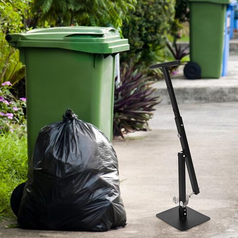 Touchless Manual Trash Compactor - Trash Can Compactor for Kitchen, Iron Trash Bin Compactor for Outdoor, Garbage Compactor for 60-100l Wheelie Bins in Kuwait