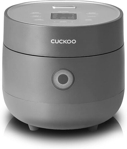 CUCKOO CR-0375FG 3 أكواب (غير مطبوخة) / 6 أكواب (مطبوخة) جهاز طهي الأرز ميكوم وسخان مع وعاء داخلي غير لاصق، 10 أوضاع للقائمة، شاشة LCD، تقنية المنطق الضبابي، التنظيف التلقائي (رمادي) in Kuwait