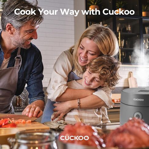 CUCKOO CR-0375FG 3 أكواب (غير مطبوخة) / 6 أكواب (مطبوخة) جهاز طهي الأرز ميكوم وسخان مع وعاء داخلي غير لاصق، 10 أوضاع للقائمة، شاشة LCD، تقنية المنطق الضبابي، التنظيف التلقائي (رمادي) in Kuwait