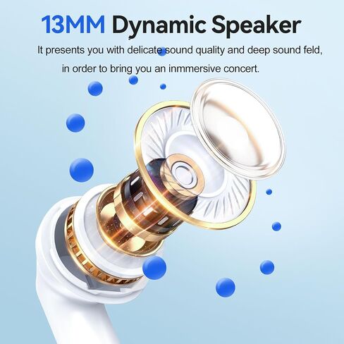 Wireless Earbuds Bluetooth 5.3 Headphones 40Hrs Playtime Bluetooth Earbuds Hi-Fi Stereo 4 ENC Mics, Wireless Headphones IPX7 Waterproof Wireless Earphones LED Display for iPhone and Android Black in Saudi Arabia