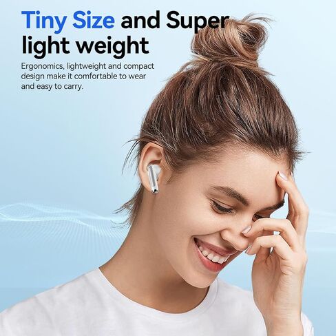 Wireless Earbuds Bluetooth 5.3 Headphones 40Hrs Playtime Bluetooth Earbuds Hi-Fi Stereo 4 ENC Mics, Wireless Headphones IPX7 Waterproof Wireless Earphones LED Display for iPhone and Android Black in Saudi Arabia