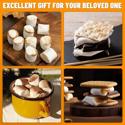 Smores Maker Tabletop Indoor Kit, Indoor Marshmallow Roaster, Flameless Electric S'mores Maker, Smores Maker with 4 Detachable Tray & Roasting Sticks, Gift for family & Date Night, Orange in Saudi Arabia