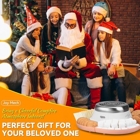 Smores Maker Tabletop Indoor Kit, Indoor Marshmallow Roaster, Flameless Electric S'mores Maker, Smores Maker with 4 Detachable Tray & Roasting Sticks, Gift for family & Date Night, Orange in Saudi Arabia