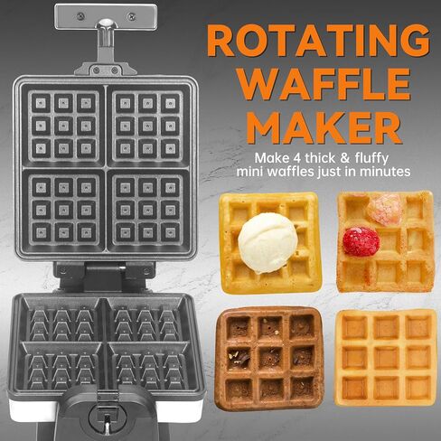 Baker's Friend Multi Pizzelle Maker Electric, Stroopwafel Iron, 4 x 4.5'' Pizzelle Waffle Cookies Maker with Temperature Control, Ideal for Holidays, Parties & More, Great Choice for Gift, Graphite in Saudi Arabia