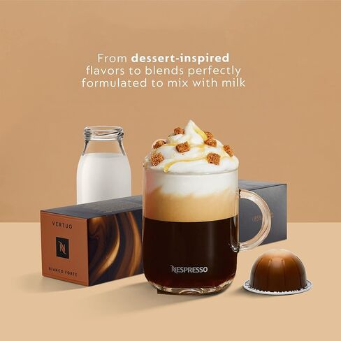 ماكينة صنع القهوة والإسبريسو من نسبريسو إصدار محدود من Vertuo Pop+ من Breville، لون أسود ذهبي مطفي in Kuwait