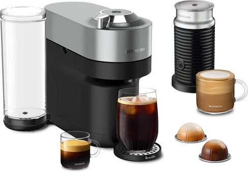 ماكينة صنع القهوة والإسبريسو من نسبريسو إصدار محدود من Vertuo Pop+ من Breville، لون أسود ذهبي مطفي in Kuwait