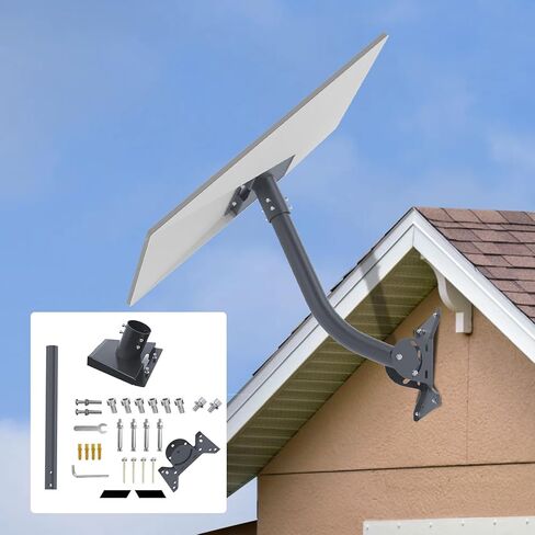 Starlink Gen 3 Mount,Compatible with Starlink Standard V3 for Starlink Gen 3 Standard Dish Antennas,Starlink Standard V3 Roof Mount Adapter for Pole Mounting,Wall Mounting(Gray)… in Saudi Arabia