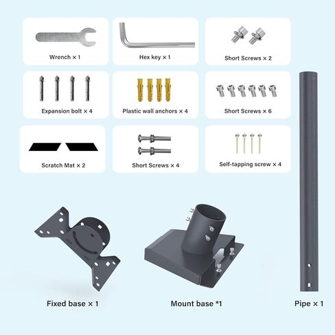 Starlink Gen 3 Mount,Compatible with Starlink Standard V3 for Starlink Gen 3 Standard Dish Antennas,Starlink Standard V3 Roof Mount Adapter for Pole Mounting,Wall Mounting(Gray)… in Saudi Arabia
