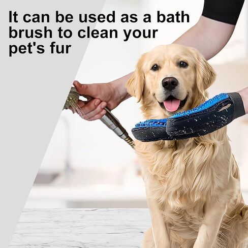 5PCS Dog Pet Grooming Tool Set Grooming Gloves, Universal Towel for Cats and Dogs, Nail Clipper, Straight Comb, Nail File, Convenient and Practical Pet Bathing Tools (Blue, X-Small) in Saudi Arabia