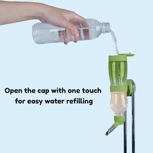 زجاجة مياه صغيرة للحيوانات مضادة للتسرب للشنشيلة والطيور والهامستر والخنازير الغينية والأرانب والحيوانات الأليفة الصغيرة الأخرى. (أزرق، 8.12 أونصة) in Kuwait