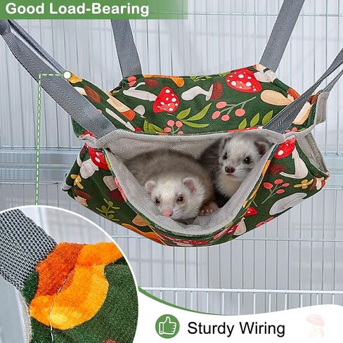 Glittme Ferret Hammock 4 Pack Ferret Cage Accessories Washable Rat Hammock on Ferret Cage Soft Guinea Pig Hammock for Ferrets, Rat, Sugar Glider, Squirrel, Guinea Pig in Saudi Arabia