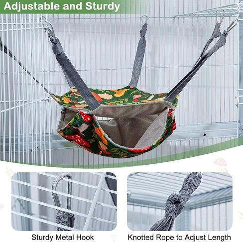 Glittme Ferret Hammock 4 Pack Ferret Cage Accessories Washable Rat Hammock on Ferret Cage Soft Guinea Pig Hammock for Ferrets, Rat, Sugar Glider, Squirrel, Guinea Pig in Saudi Arabia