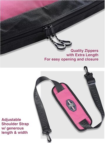 Harrison Howard Western Saddle Pad Carrier Holds Multi-Pads with Vented Sides English or Western Tack Bag Saddle Pad Bag Pink in Saudi Arabia