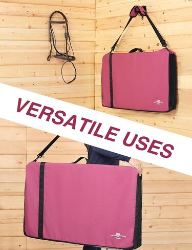 Harrison Howard Western Saddle Pad Carrier Holds Multi-Pads with Vented Sides English or Western Tack Bag Saddle Pad Bag Pink in Saudi Arabia