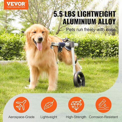 VEVOR 2 Wheels Dog Wheelchair for Back Legs in Saudi Arabia