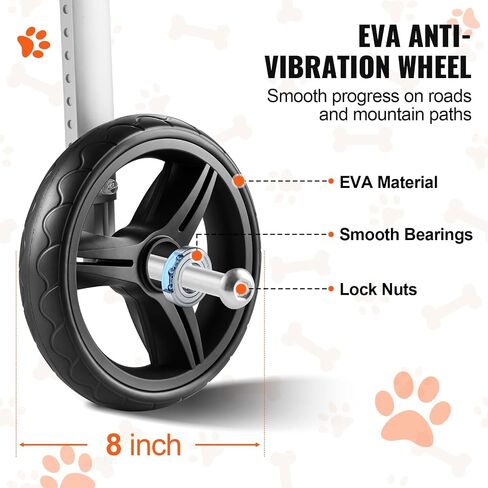 VEVOR 2 Wheels Dog Wheelchair for Back Legs in Saudi Arabia