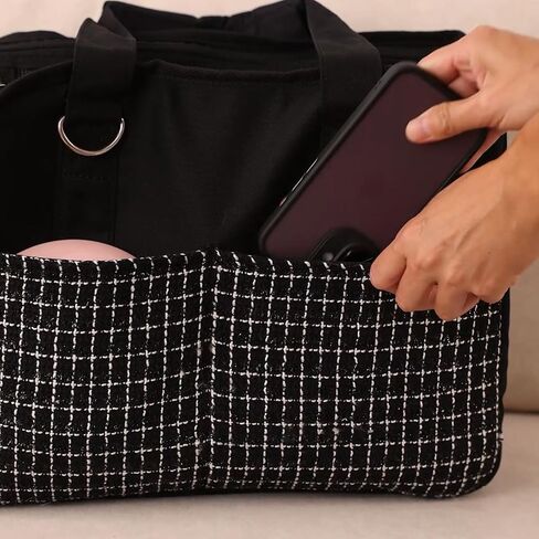 Black Small Dog Purse Carrier Puppy Bag Cats Carriers for Pets Fashion Woman Bags Lightweight Totes Pups Kitties Bunny Picnic Outdoor Shopping Transport in Saudi Arabia