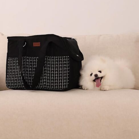 Black Small Dog Purse Carrier Puppy Bag Cats Carriers for Pets Fashion Woman Bags Lightweight Totes Pups Kitties Bunny Picnic Outdoor Shopping Transport in Saudi Arabia