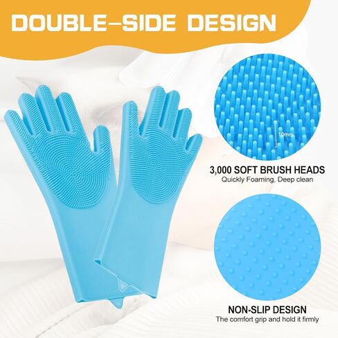 Pet Beauty Gloves, Heat-Resistant Silicone, 5 Finger Design for Bathing and Massaging Dogs and Cats (Cherry Blossom Powder) in Saudi Arabia