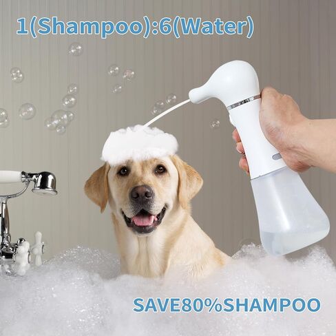 Electric Foaming Soap Dispenser,IPX7 Dog Shampoo Sprayer,400ML Capacity Pet Shower Bath Supplies Automatic Foaming Machine for Dog Deep Cleaning,Kitchen Dish Wash,Bathroom Floor Wash,Window Cleaning in Saudi Arabia