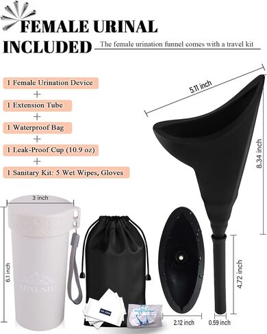 Update Female Urination Device with Cup, Female Urinal Pee Funnel for Women to Standing Up Pee, Womens Pee Funnel Post Surgery Urine Funnel, She Pee Wee Cup for Car, Travel in Saudi Arabia