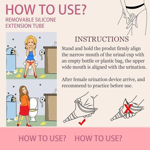 Update Female Urination Device with Cup, Female Urinal Pee Funnel for Women to Standing Up Pee, Womens Pee Funnel Post Surgery Urine Funnel, She Pee Wee Cup for Car, Travel in Saudi Arabia