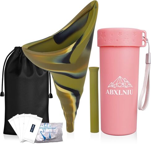 Update Female Urination Device with Cup, Female Urinal Pee Funnel for Women to Standing Up Pee, Womens Pee Funnel Post Surgery Urine Funnel, She Pee Wee Cup for Car, Travel in Saudi Arabia