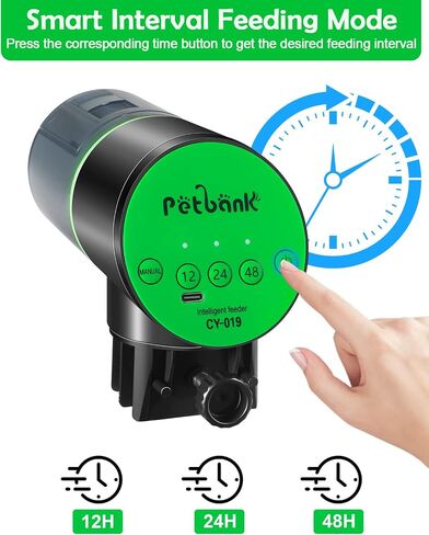 Automatic Fish Feeder for Aquarium - Rechargeable Fish Food Auto Dispenser Vacation Turtle Feeder with USB Charger Cable，LCD Screen, Customized Schedule in Saudi Arabia