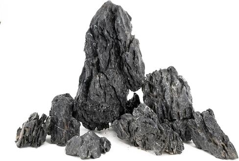Seiryu Stones Natural Slate Stone Rocks 2 to 6 inch Aquariums Stone for Aquascaping, Aquariums, Terrariums, Vivariums Decorative Stone,Reptile Enclosures,Paludariums,and Gardens（5Lb） in Saudi Arabia