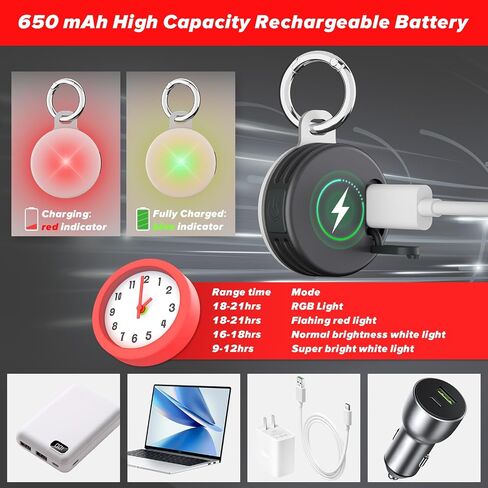 Dog Collar Light, 4 Modes Dog Lights for Night Walking, Rechargeable Dog Light, IP68 Waterproof Dog Walking light, Clip on light for Dog Collar to See Dogs at Night(2 Pack) in Saudi Arabia